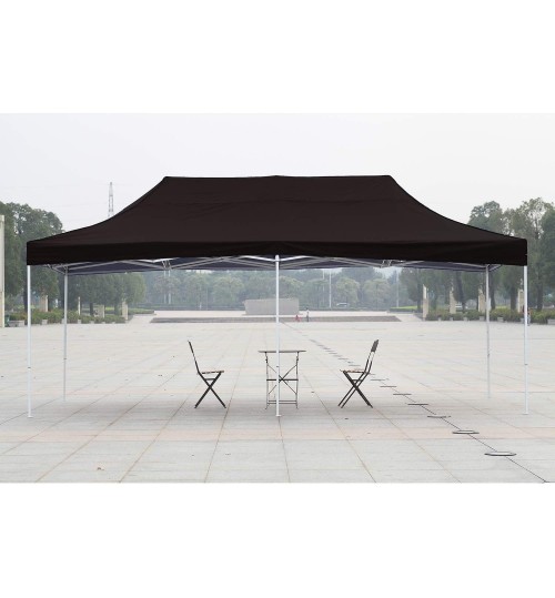 AMERICAN PHOENIX Canopy Tent 10x20 Easy Pop Up Instant Portable Event Commercial Fair Shelter Wedding Party Tent (Black, 10x20)