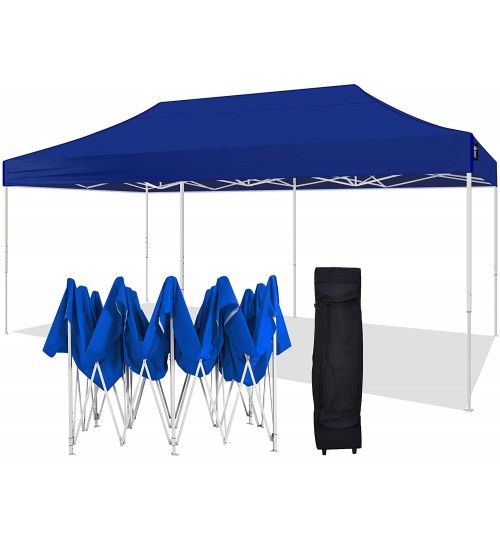 AMERICAN PHOENIX Canopy Tent 10x20 Ez Pop Up Instant Shelter Shade Heavy Duty Commercial Outdoor Party Tent (10x20FT (with Carry Bag)), Blue