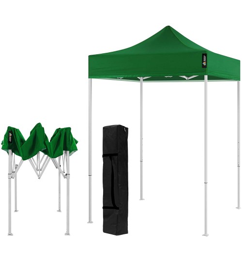 AMERICAN PHOENIX Canopy Tent 5x5 feet Party Tent [White Frame] Gazebo Canopy Commercial Fair Shelter Car Shelter Wedding Party Easy Pop Up (Green)